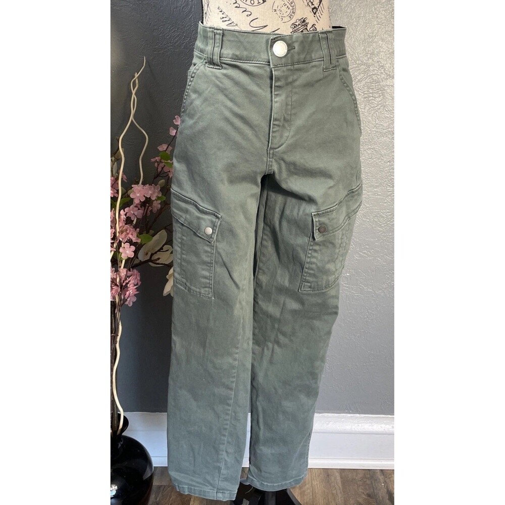 Democracy Womens Pants Green Size 4 Cargo Ab Technology Cotton Blend